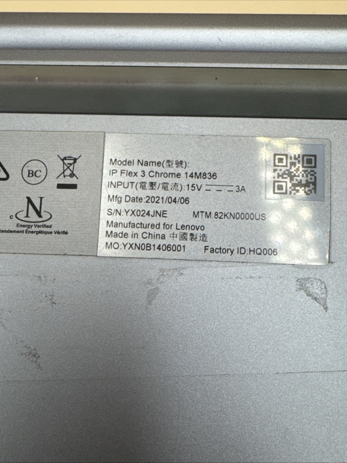 Lenovo IdeaPad 3 Chrome 14M836 14″ 64GB eMMC, MediaTek MT8183, 2.00 GHz *READ*