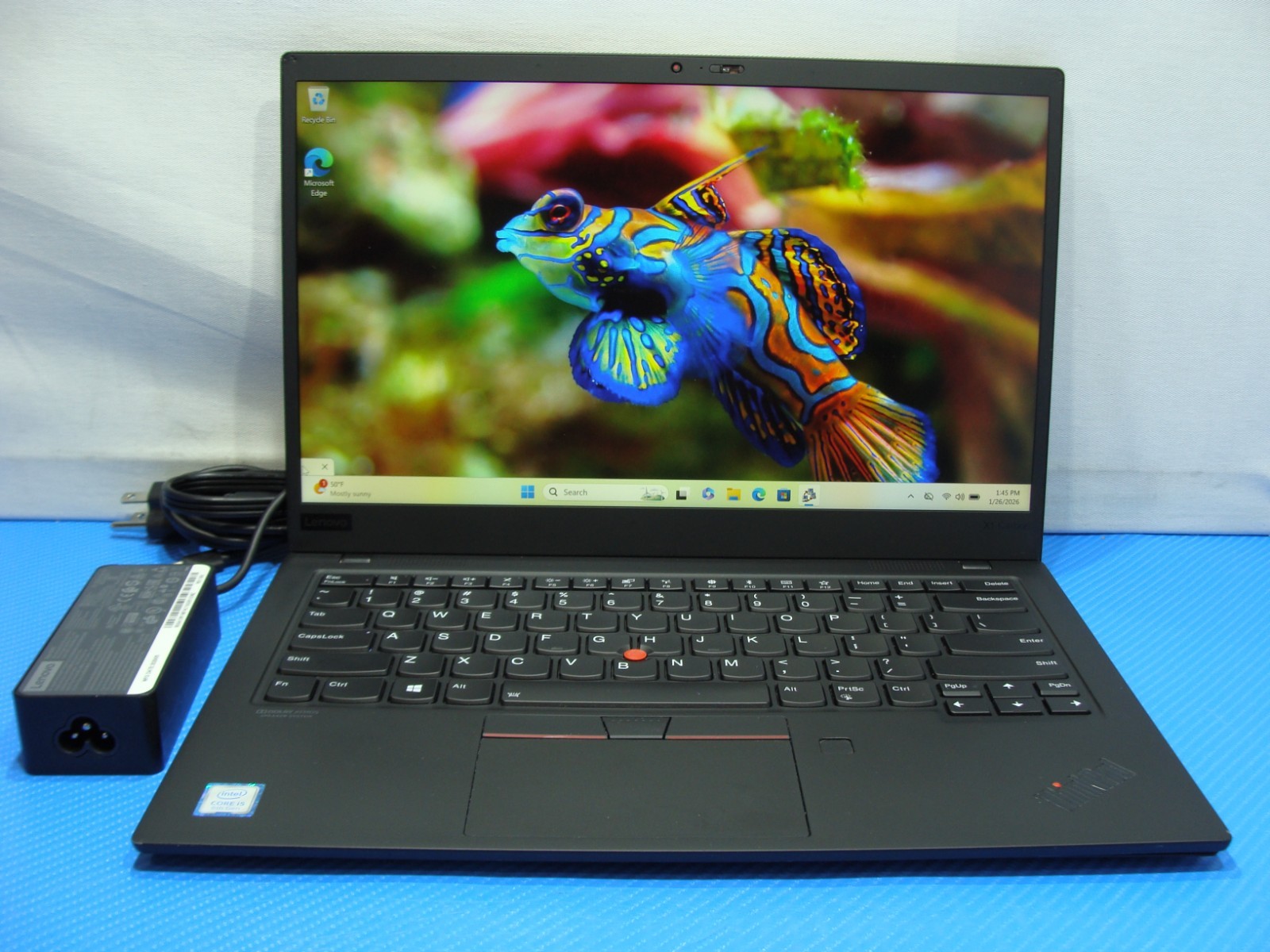 Lenovo ThinkPad X1 Carbon Gen 7 14″ FHD i5-8265U 1.6GHz 8GB 256GB Win 11 Pro +PA