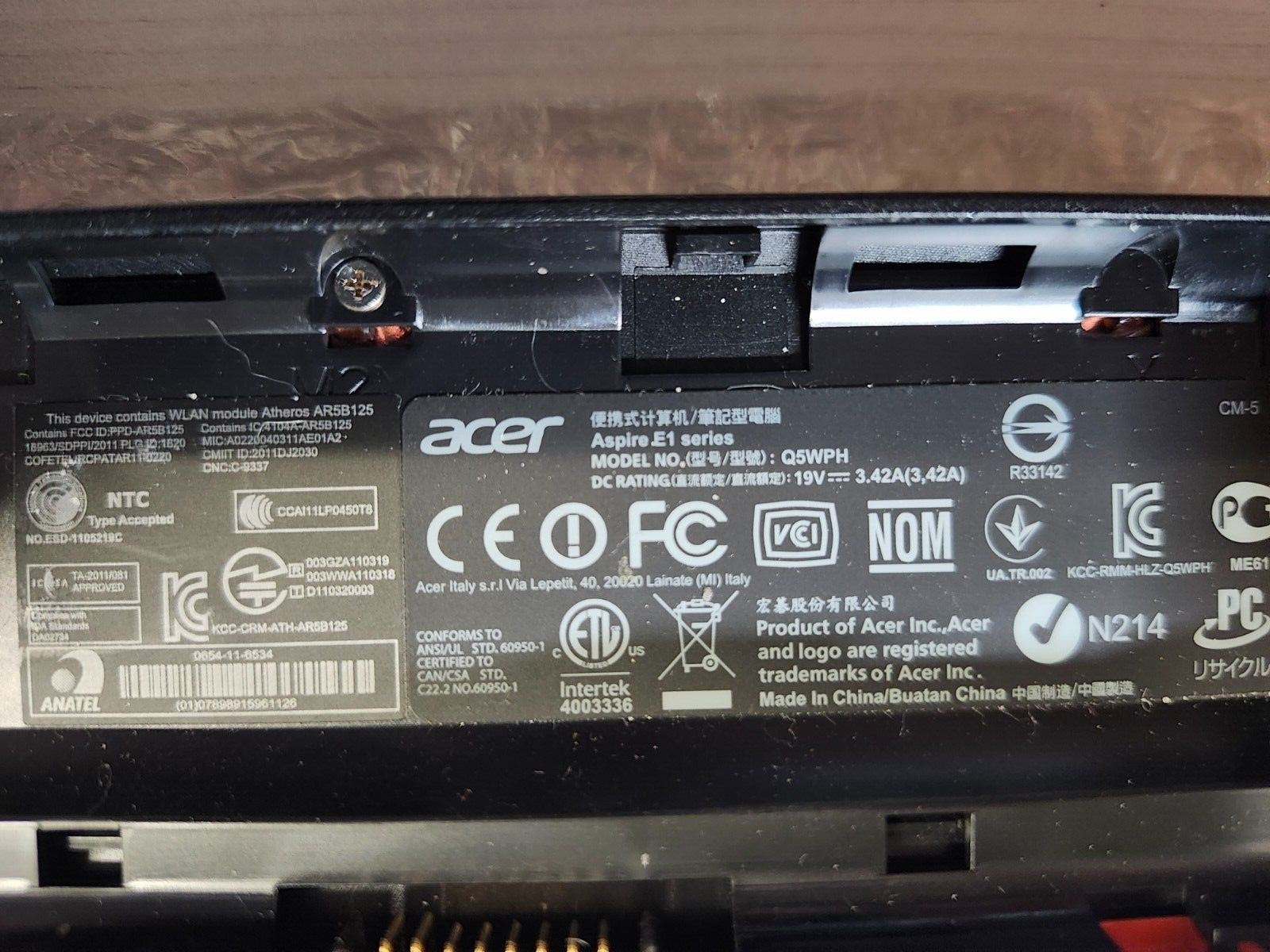 Acer Aspire E1 Q5WPH 15″ Intel Celeron 10005M @ 1.9 GHz 8GB RAM WINDOWS 10 HOME