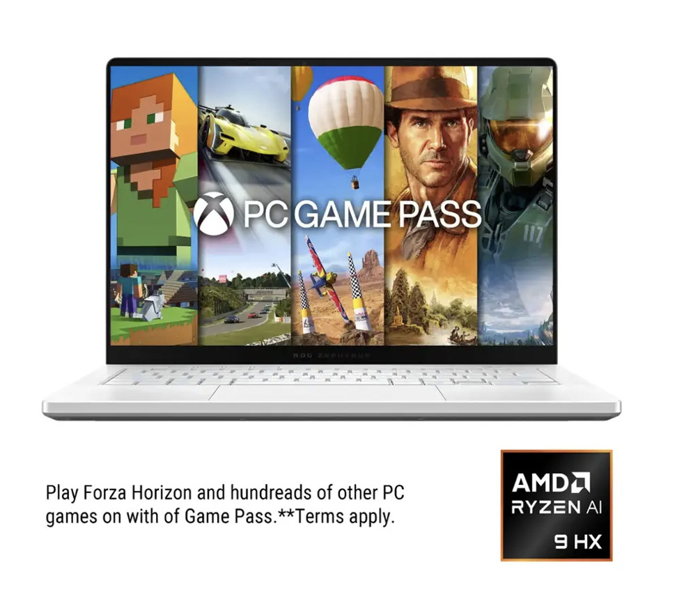 ASUS ROG Zephyrus 14″ 2880×1800 Ryzen AI 9 370 32GB 1TB SSD RTX 5070 Ti W11 Pro