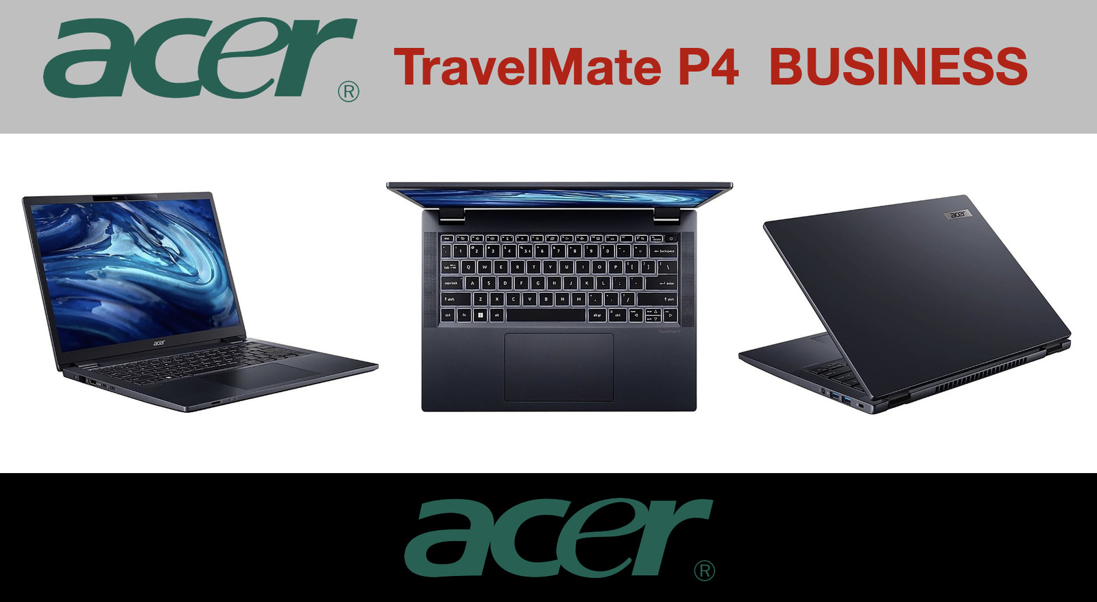 Acer TravelMate P4 14″ 1920×1200 Ryzen 5 PRO 6650U 16GB 512GB SSD Windows 11 Pro
