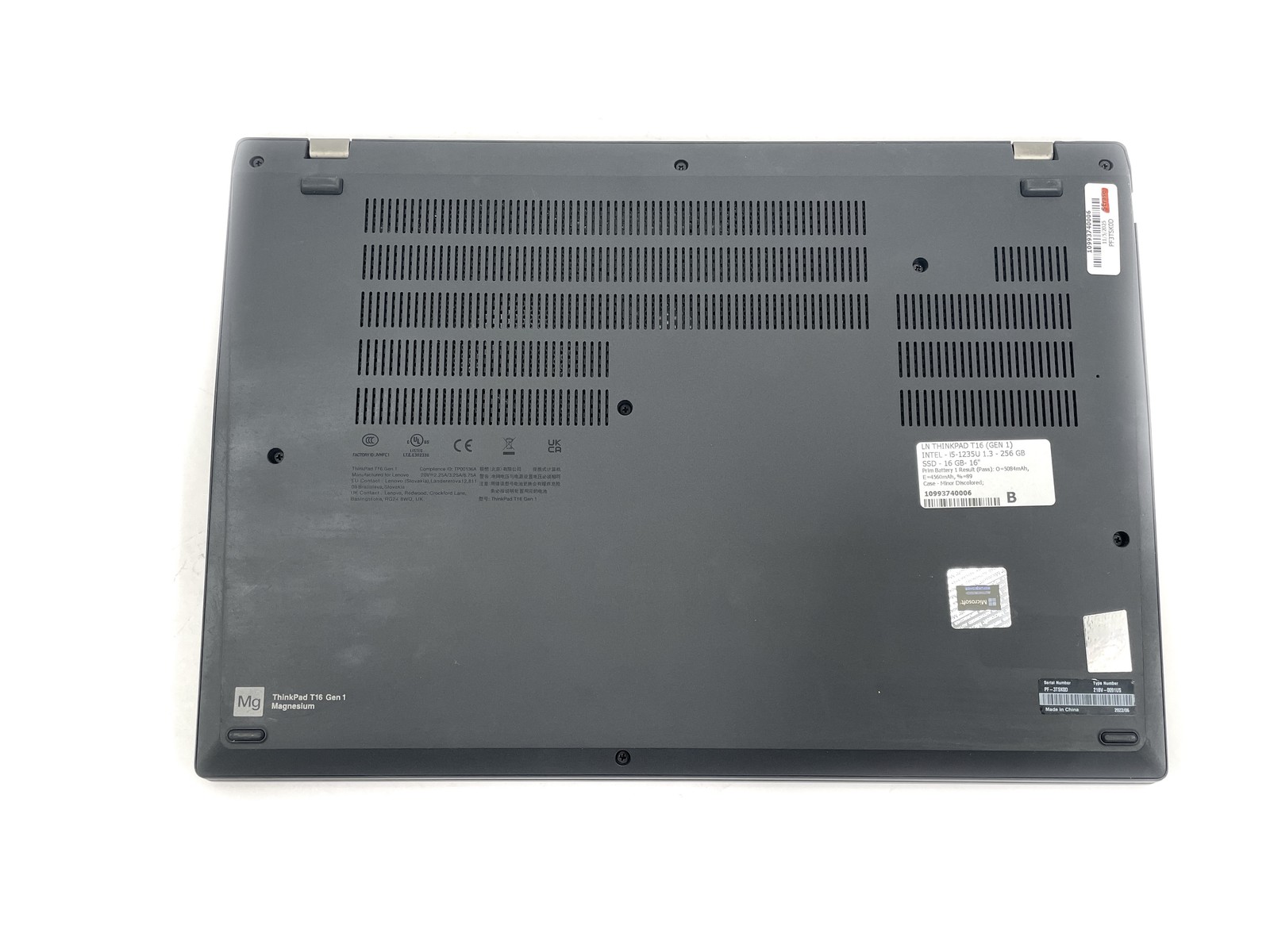 Lenovo ThinkPad T16 Gen 1 Laptop i5-1235U 256GB SSD 16GB RAM – Windows 11 Pro