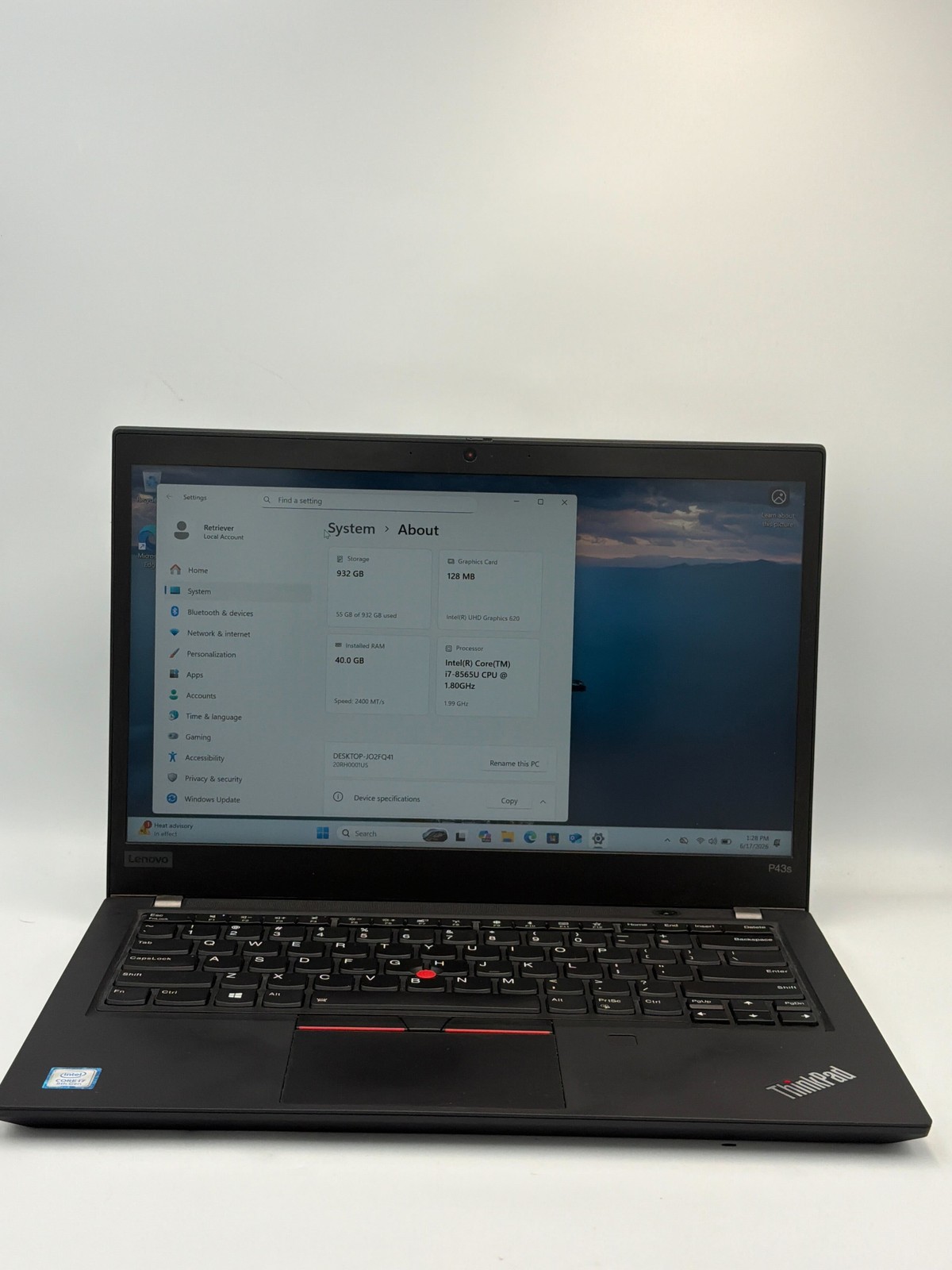 Lenovo ThinkPad P14s Gen 1 (2020) AMD Ryzen 7 PRO 4750U with Radeon Graphics 32G
