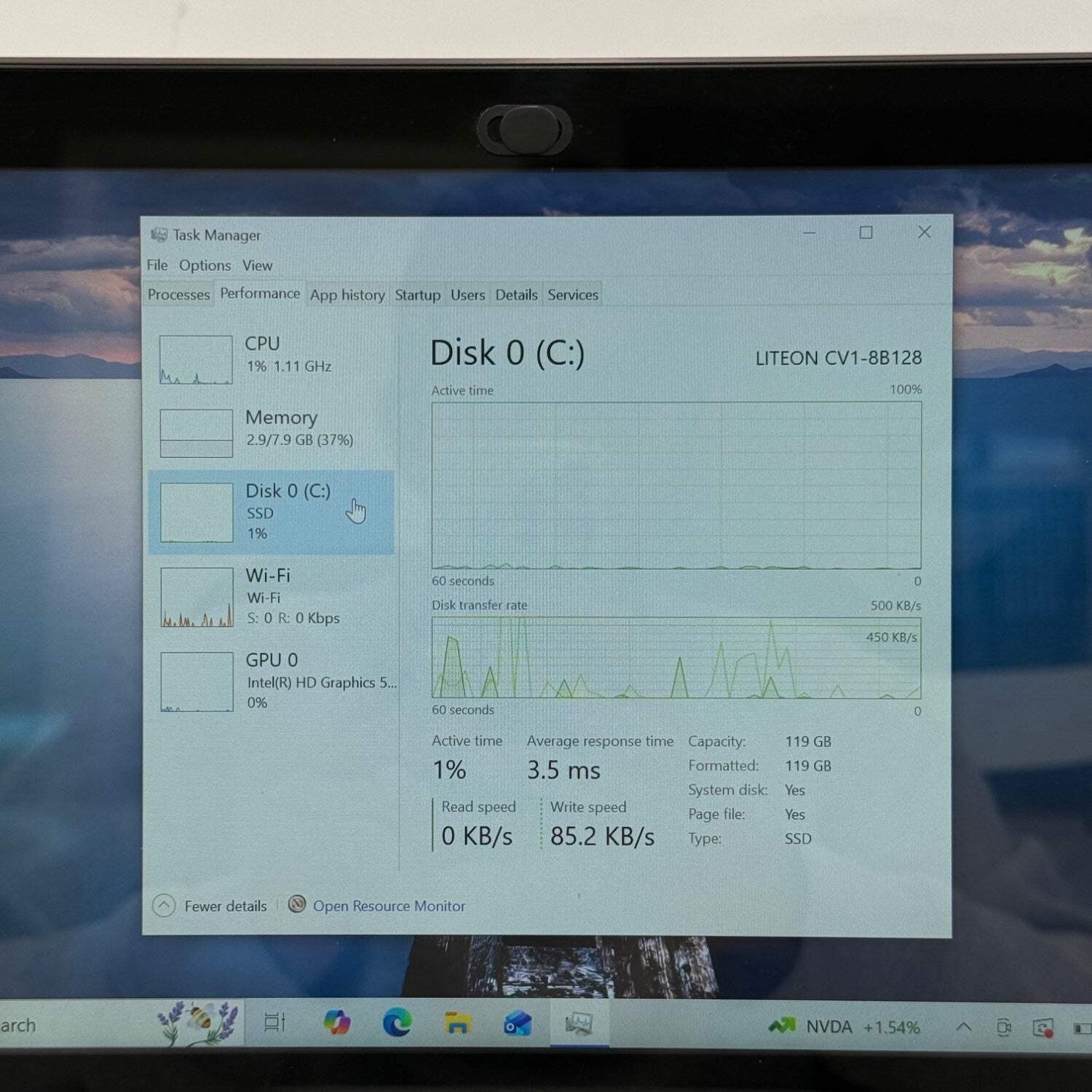 Asus Zenbook Flip UX360CA 13.3″ m3-6Y30 1.5GHz 8GB RAM 128GB SSD