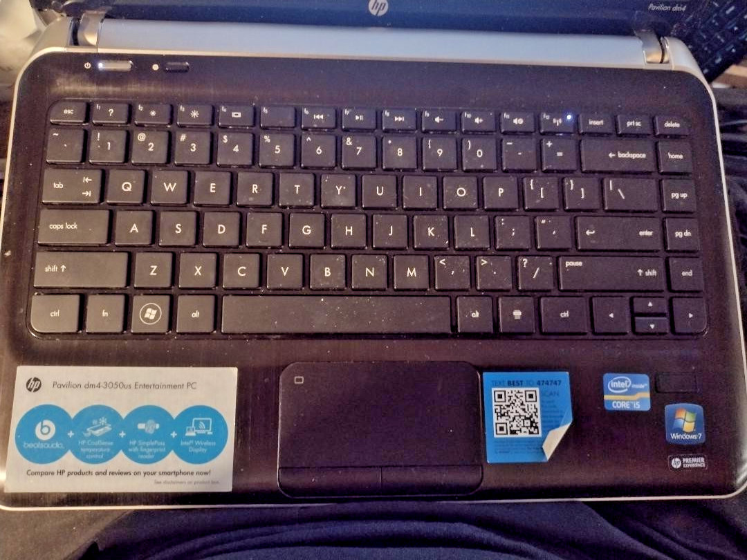 HP Pavilion dm4 14″ Laptop Intel Core i5-2nd gen 6GB RAM NO HDD NO OS Boots Bios