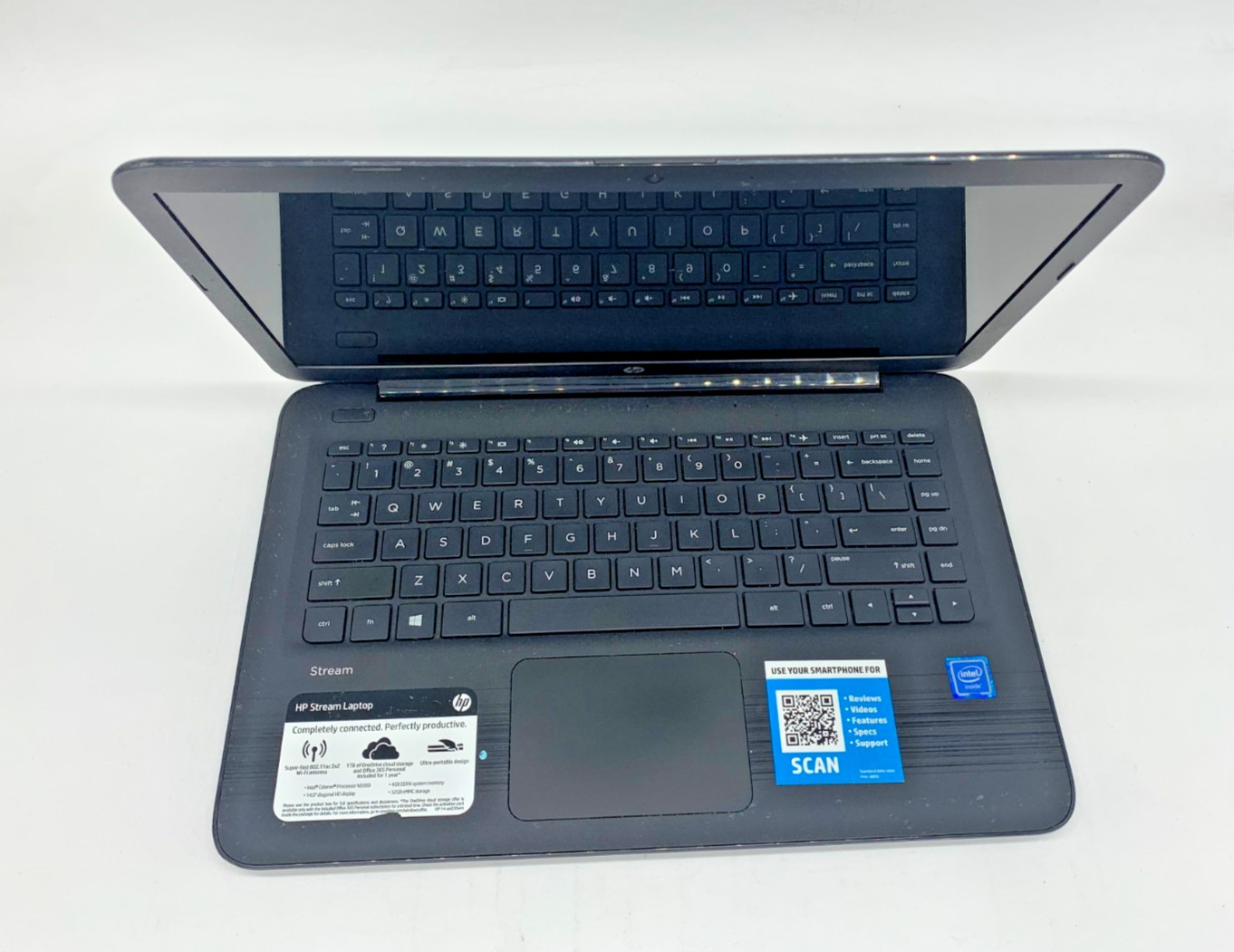 HP Stream 14 Celeron N3060 14” 1.60GHz 32GB SSD 4GB DDR4 BLACK /Laptop FAIR