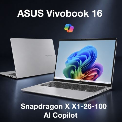 ASUS Vivobook 16 16.0″ WUXGA Snapdragon X X1-26-100 3.00GHz 16GB RAM 1TB SSD