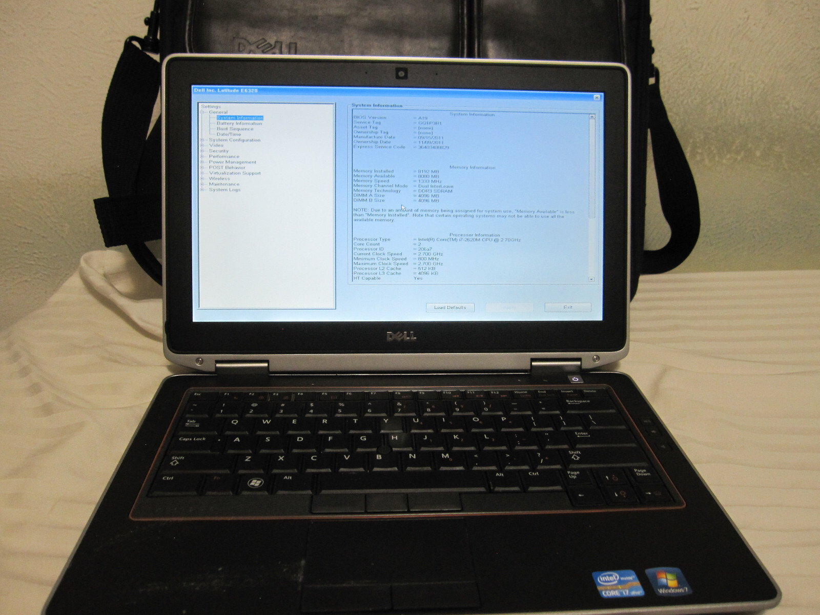 Dell Latitude E6320 Core i7-2620M, 2.70GHz,8GB RAM,500GB HD, Window 11