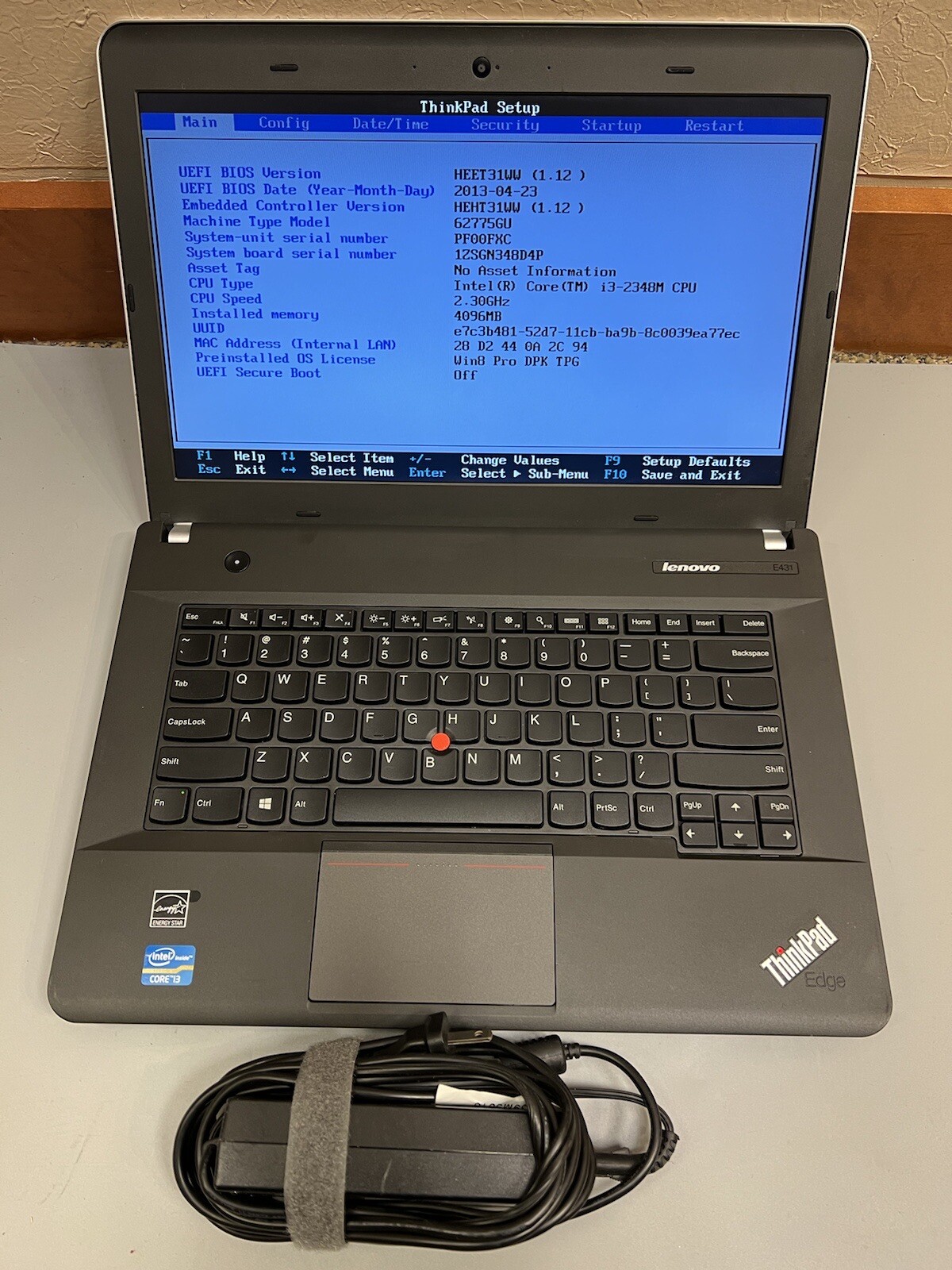 LENOVO THINKPAD EDGE E431 Intel Core i3-2348m 2.30GHz 4GB RAM 250GB HDD WEBCAM