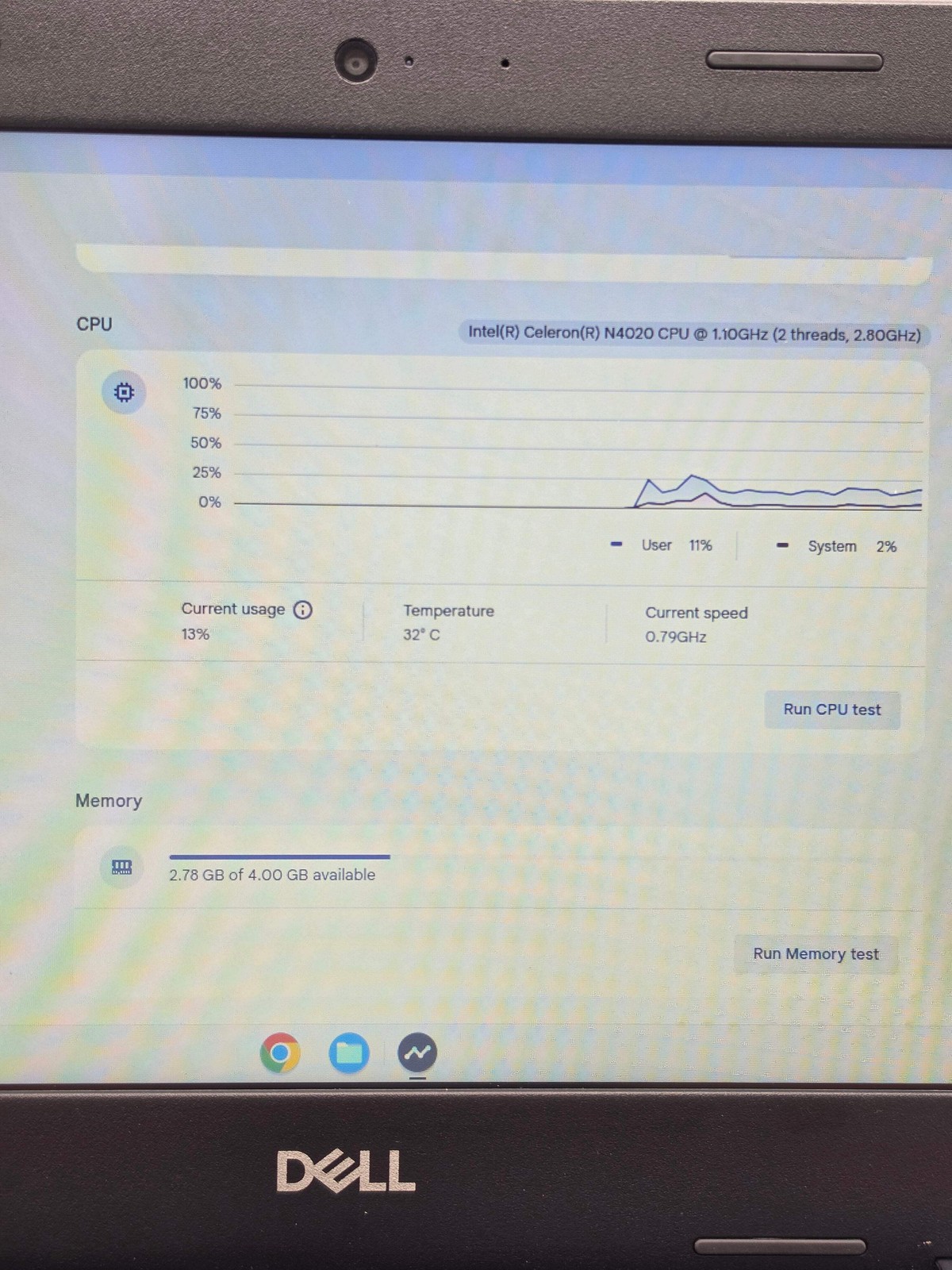 Dell Chromebook 3100 11.6-inch 32GB Intel Celeron Laptop P29T001 Used