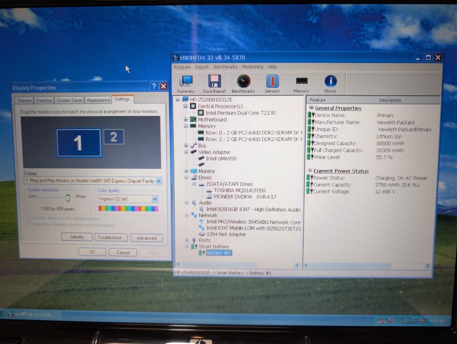 15″ HP Pavilion DV6000 | Pentium T2130 4GB RAM 500GB HD | Win XP Pro 32-Bit DVD