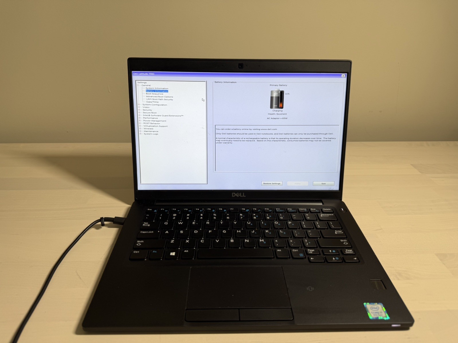 Dell Latitude 7390 Laptop Intel Core i7 8th Gen No HD/OS/AC Adapter