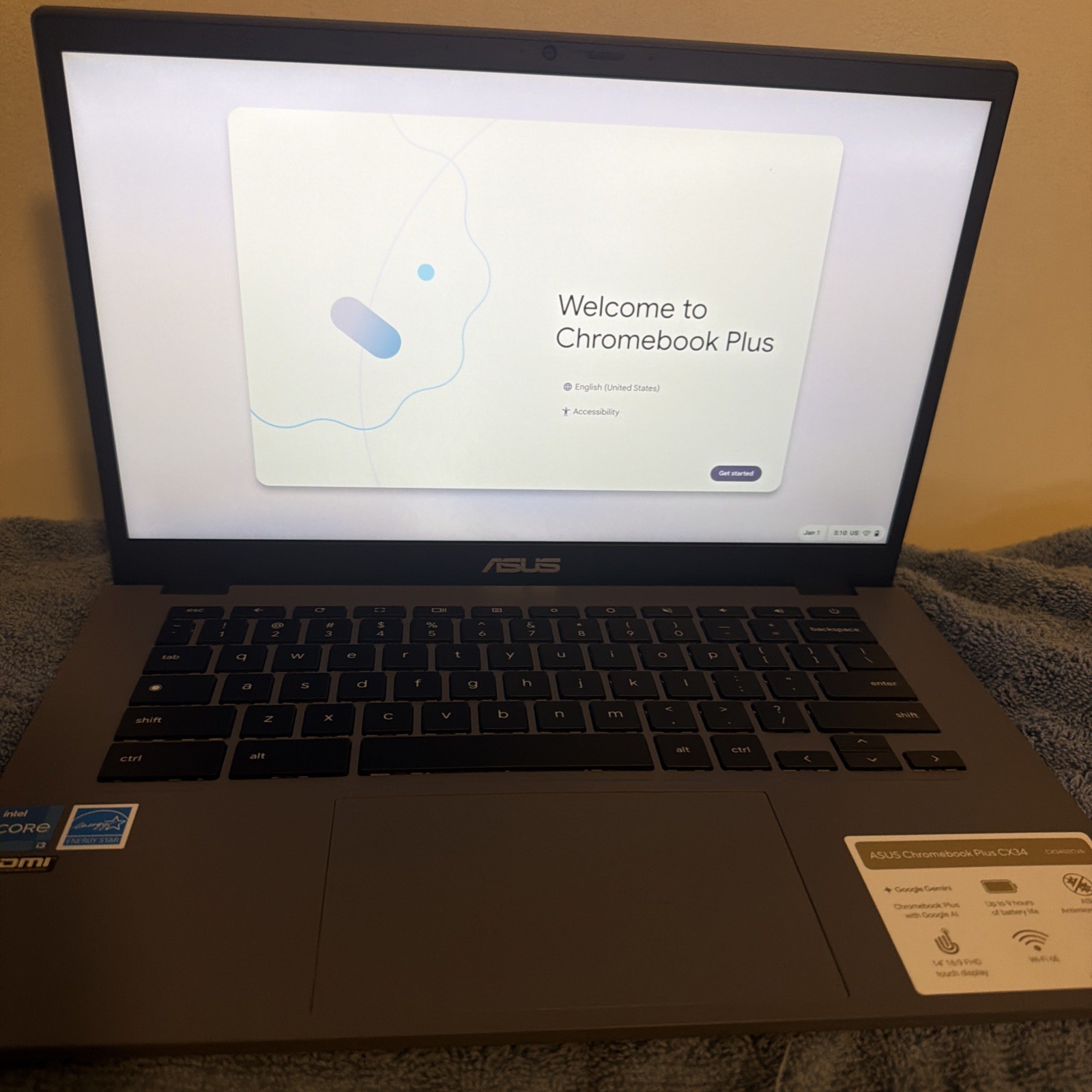 ASUS Chromebook Plus CX3402CV 14″ FHD i5-1334U 8GB DDR5 128GB SSD – Rock Grey