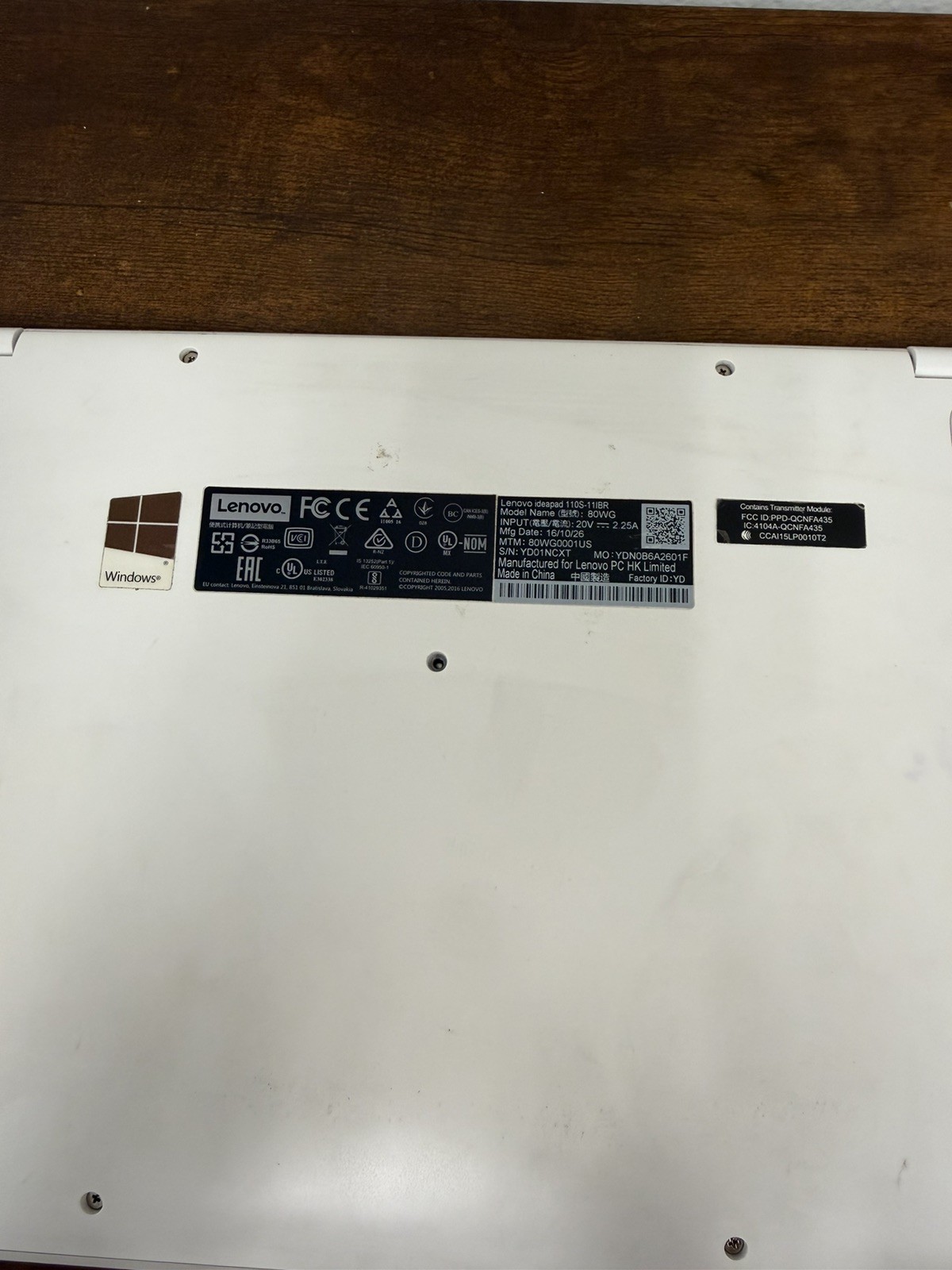 Lenovo IdeaPad 110S-11IBR Laptop Intel Celeron N3060 PARTS ONLY