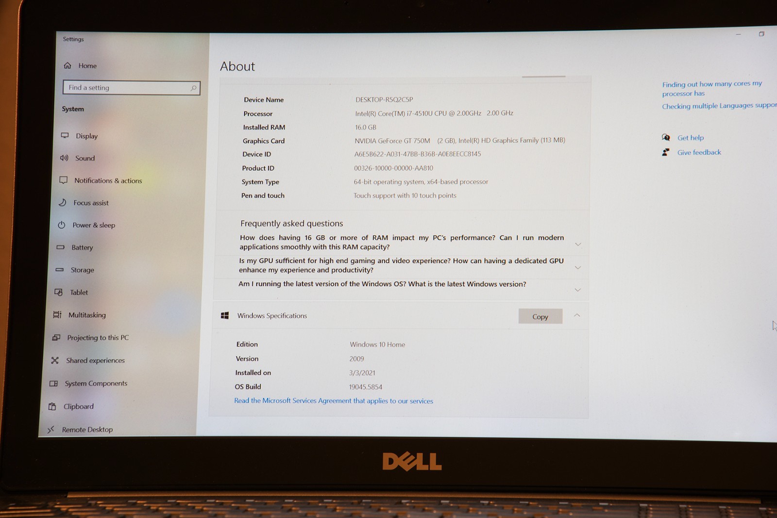 Dell Inspiron 15 7000 Ultrabook (512 GB SSD, Intel Core i7, 2.0GHz, price reduce