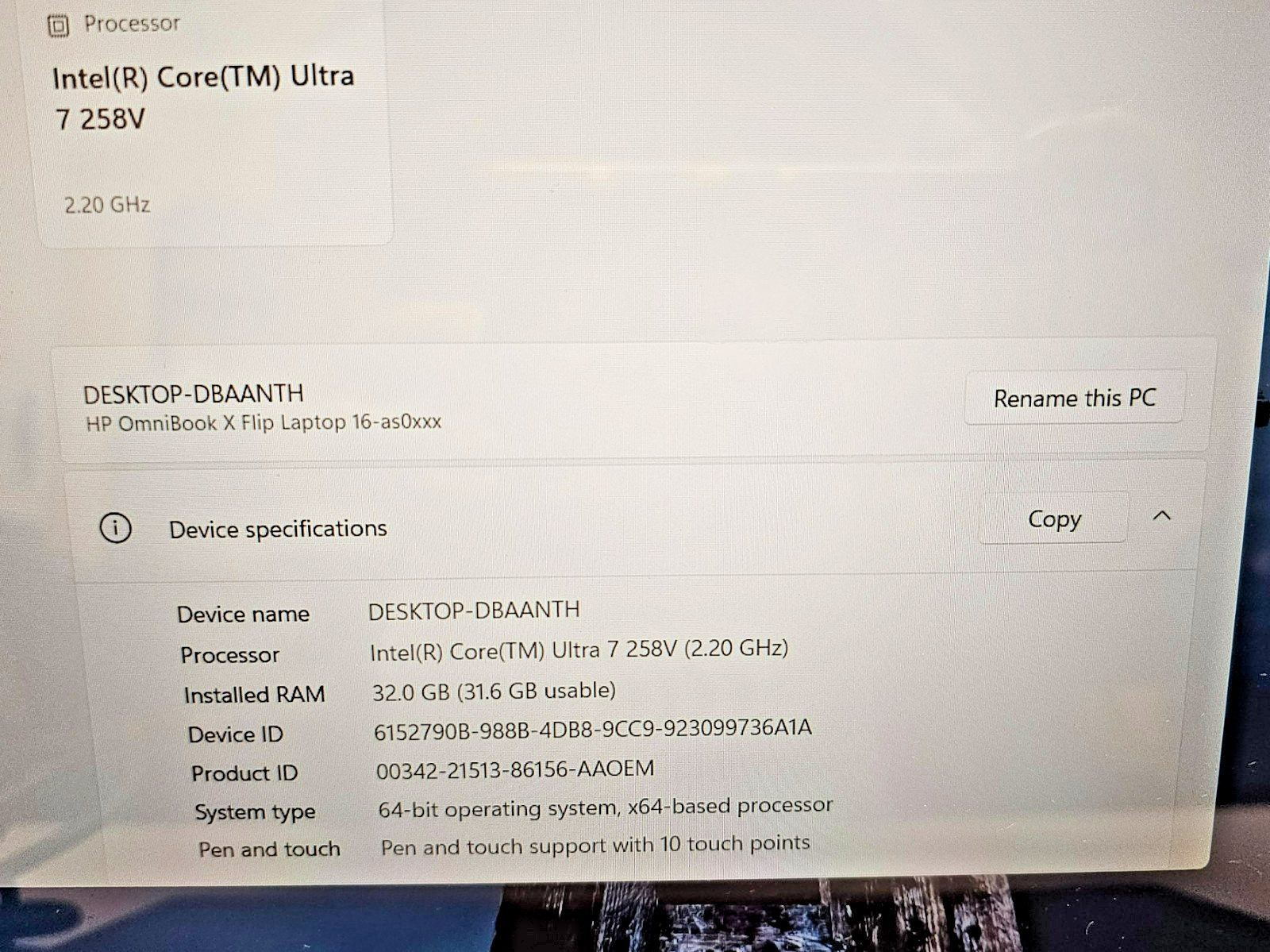 HP Omnibook X Flip 16-as0033dx 16″ LED Intel Core Ultra 7 258V 32GB 2TB SSD