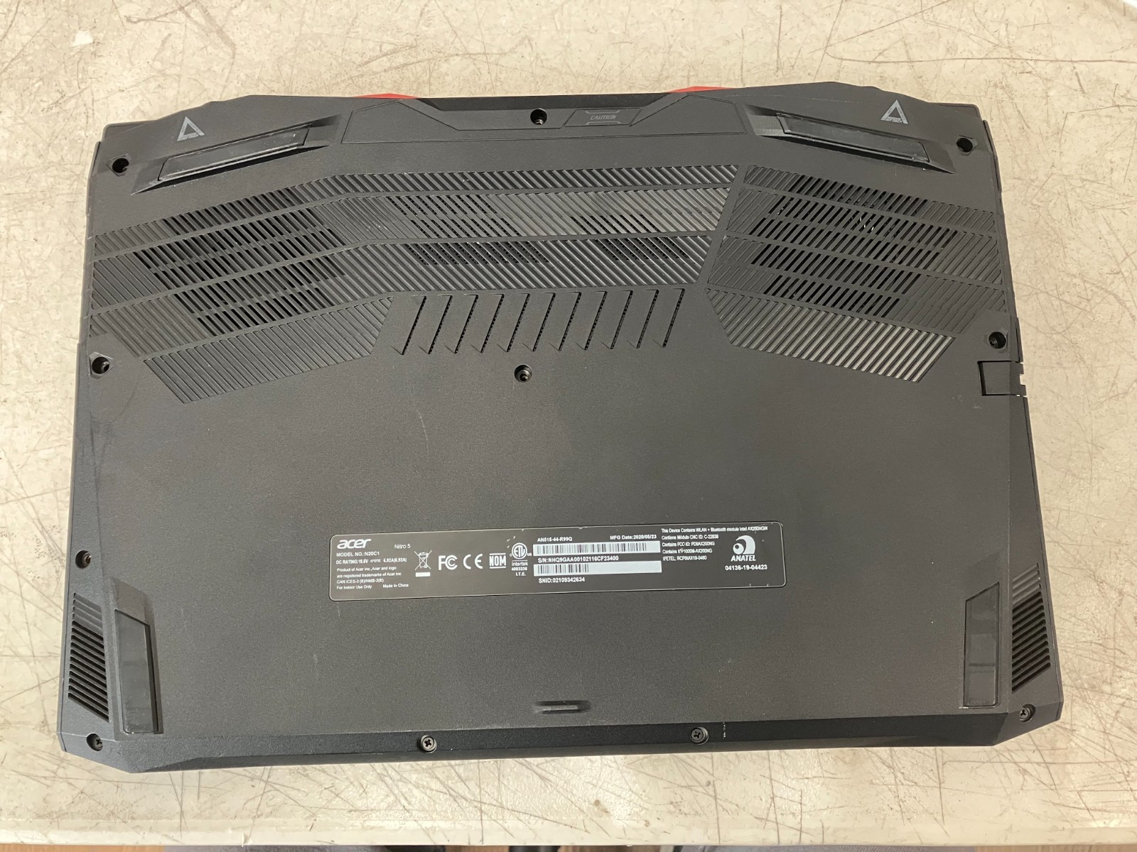 Acer Nitro 5 N20C1 15.6 Ryzen 5 4000 *For Parts/Repair No Power Untested*