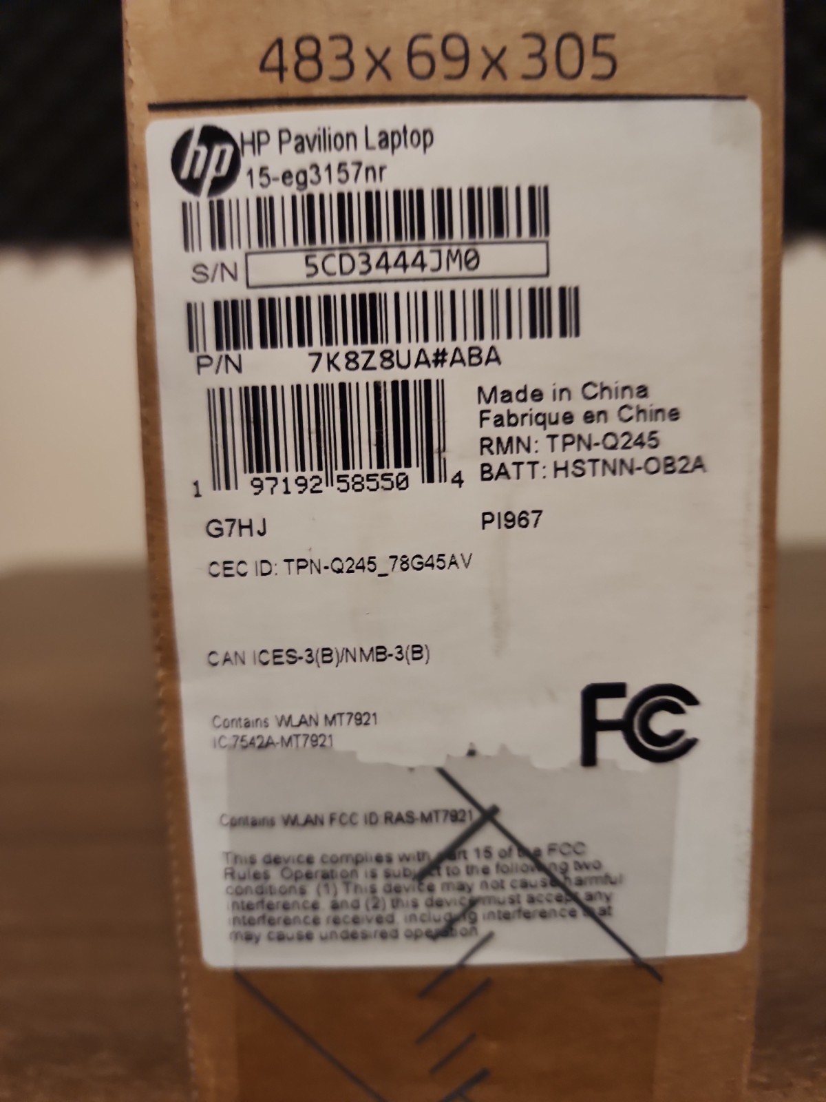 HP Pavilion 15-eg3157nr Touch Laptop Core i5-1335U 8GB RAM 512GB NVMe Win-11