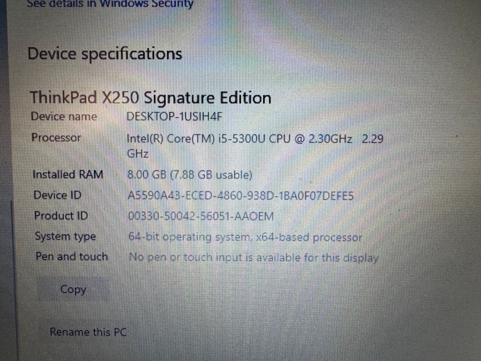 Lenovo ThinkPad 12.5″ X250 i5-5300u 2.3GHz 8GB 500GB SSD w/ Dock and Charger