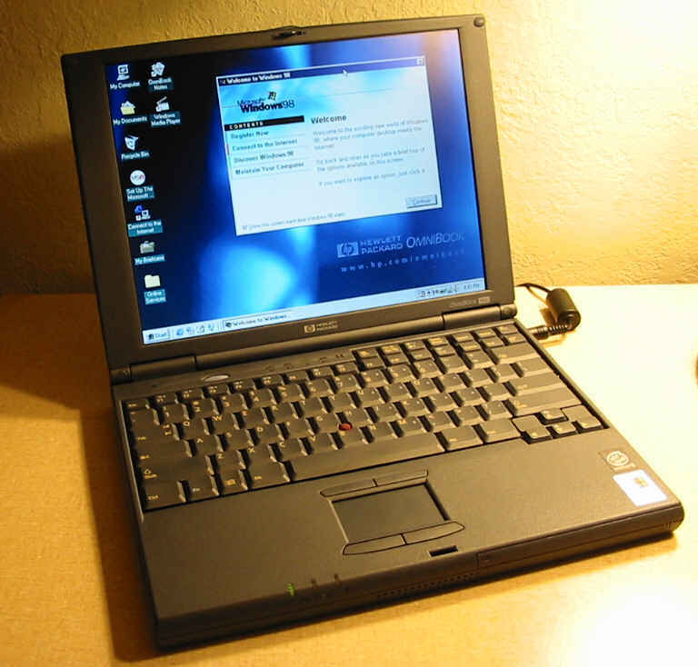 Vintage HP OmniBook 900 Slim Laptop 300MHz 8GB Notebook Computer Windows 98
