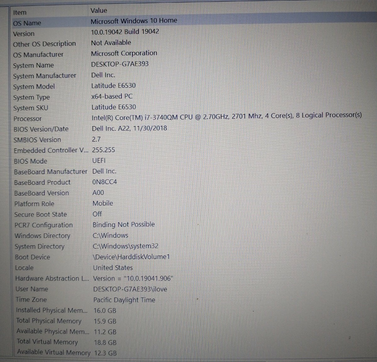 Dell Gaming laptop Intel E6530 i7-3740QM 16G RAM 500G HDD 15.6″ NVIDIA NVS 5200M