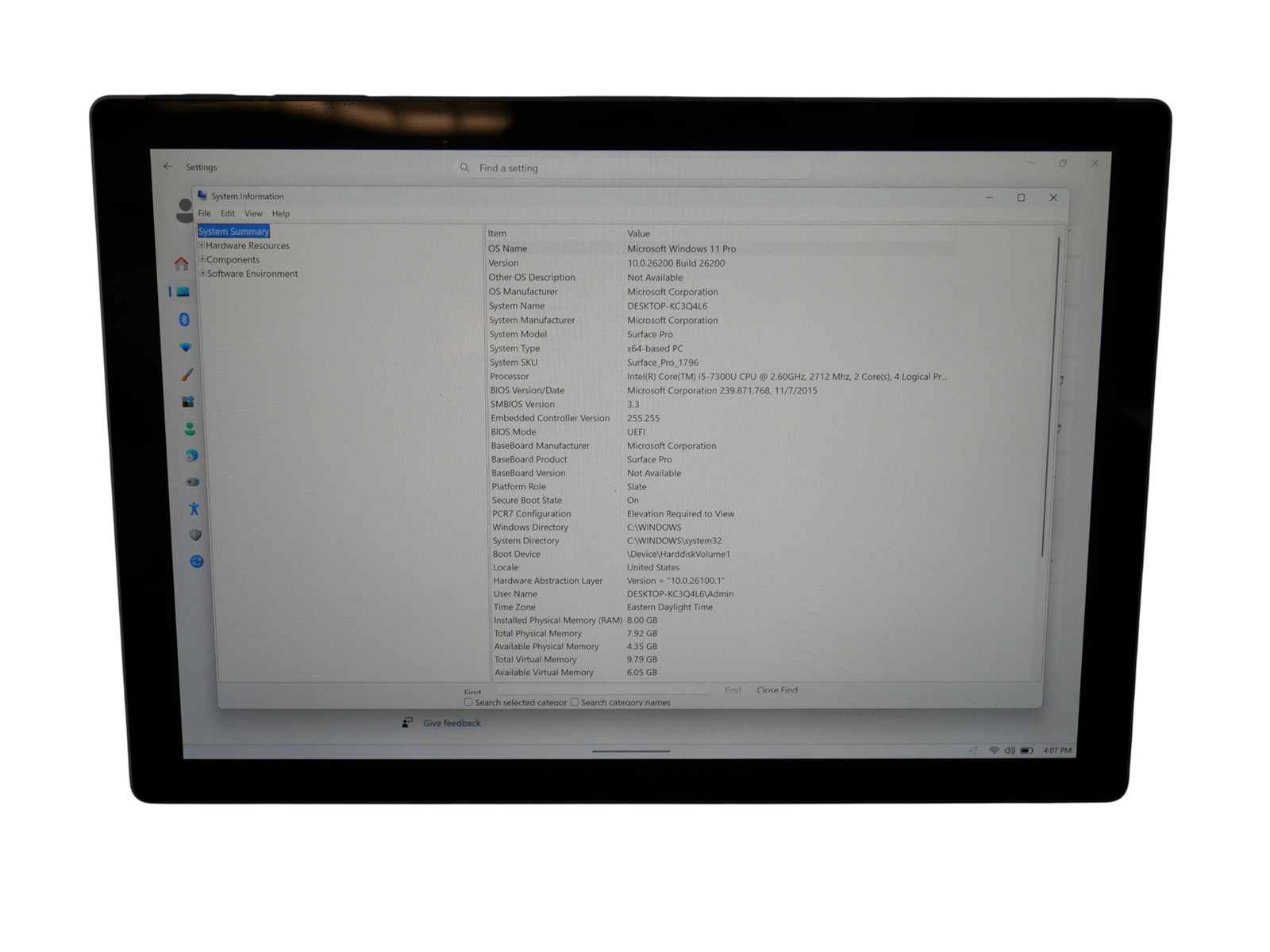 Microsoft Surface Pro 5 1796 Core i5-7300U 2.6GHz 8GB 256GB