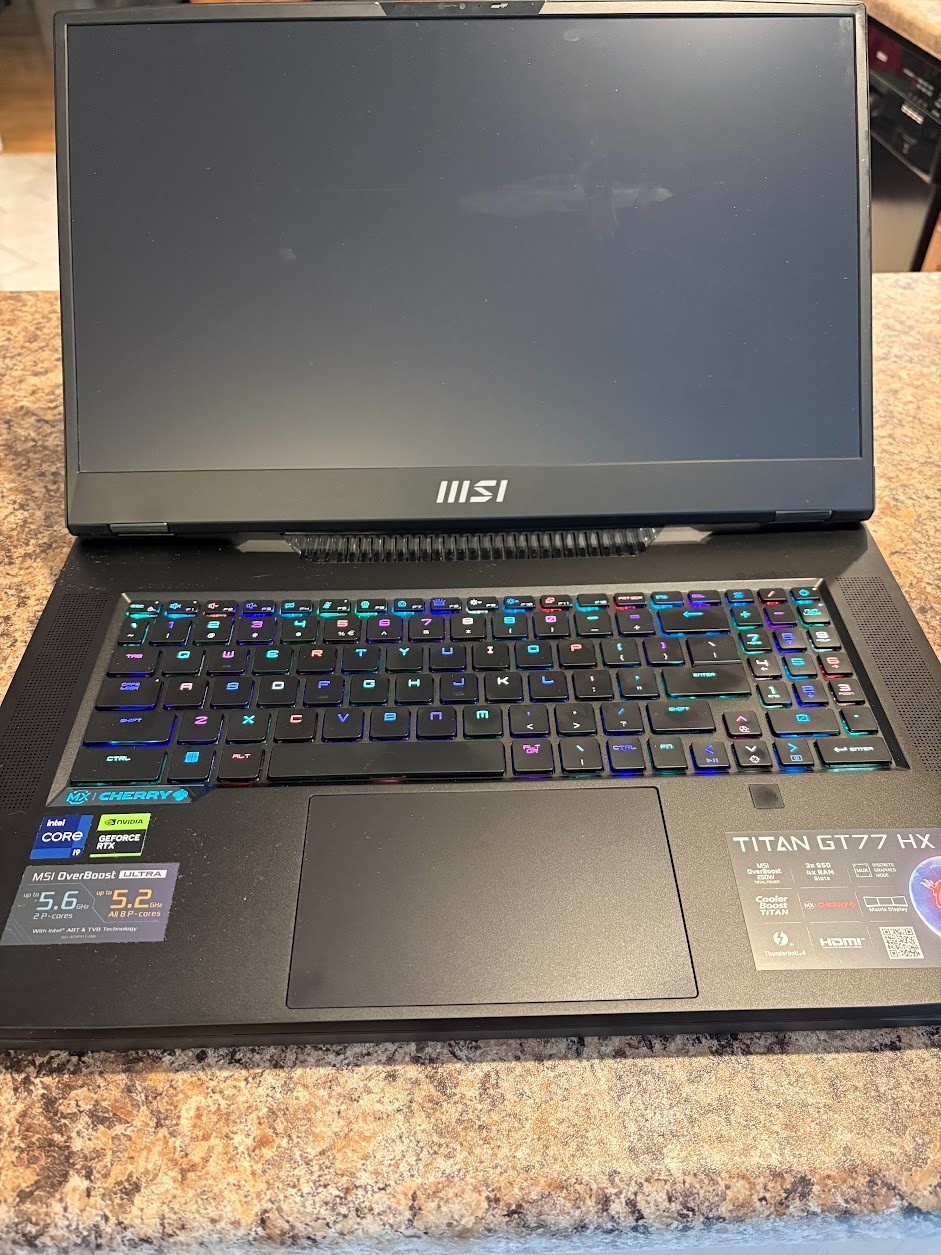 MSI Titan GT77 HX 13V 17.3″ i9-13980HX 2TB HDD 128GB RTX 4080 12GB GPU WIN 11