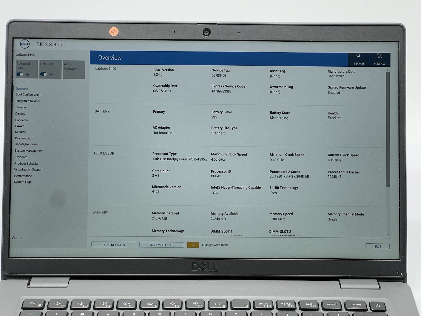 Dell Latitude 3440, Core i5 13th Gen, 4.5GHz, 24GB RAM, 256GB NVMe-No OS/Charger