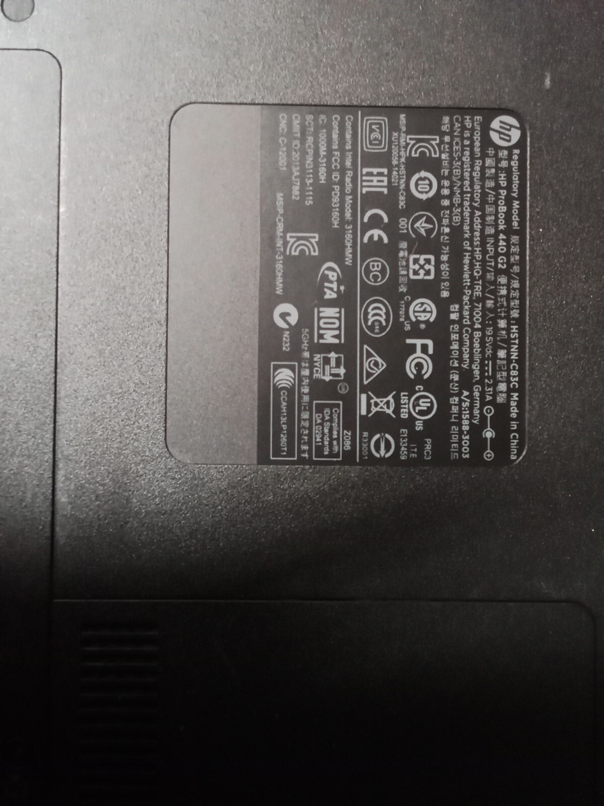HP ProBook 440 G2-FOR PARTS-NO HDD/RAM/BATTERY-Laptop ONLY-Sold As Is