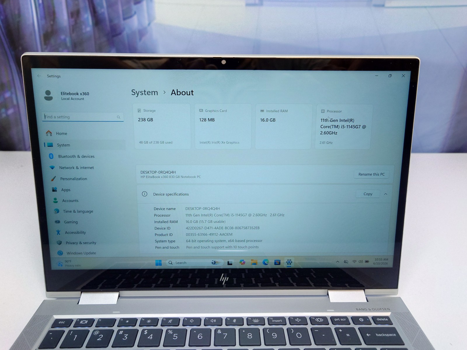 HP EliteBook x360 830 G8 13.3 Touch i5-1145G7 11th Gen 16GB RAM 256GB SSD 2-in-1