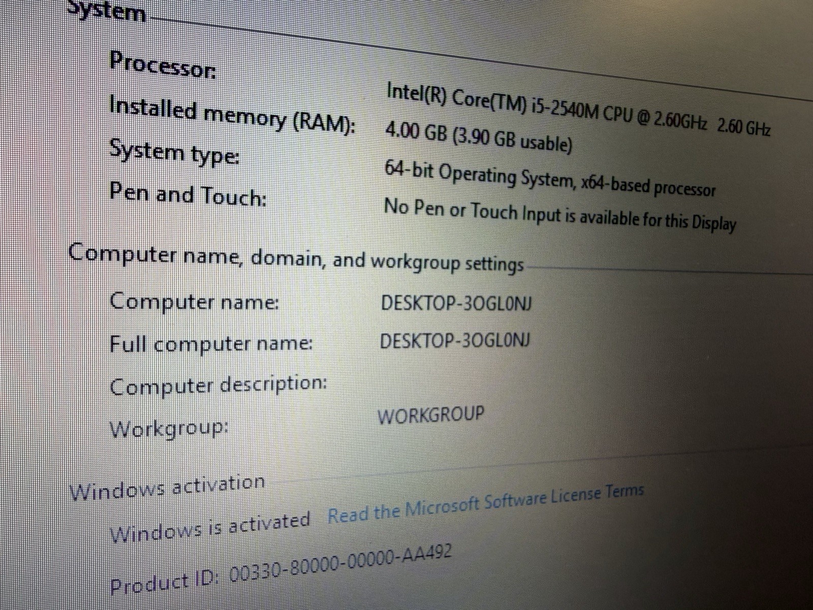 Dell Latitude E5520 Laptop Win10pro64 #003