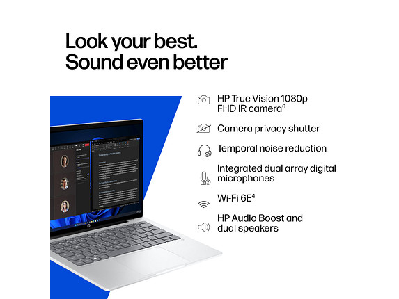 HP OmniBook 5 Laptop Computer 16″ 2K Touch Screen Snapdragon X Plus 32 GB