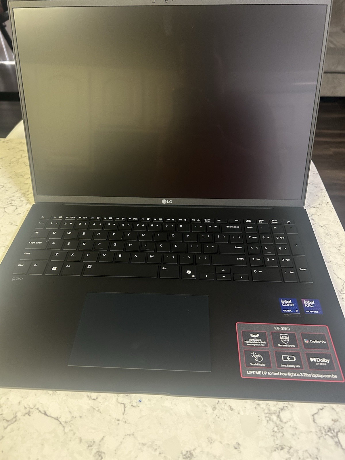 LG gram Intel Core Ultra 9 17in+ Touchscreen Laptop Intel Arc Graphics Black