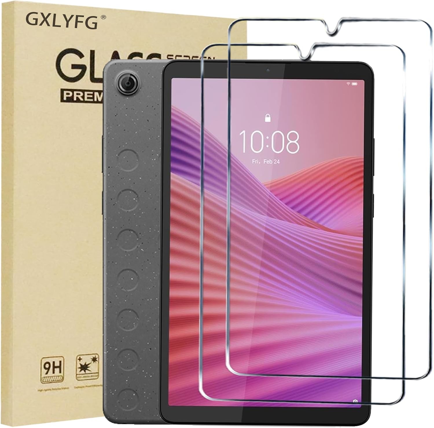 Tempered Glass Screen Protectors Compatible with Lenovo Tab One/ K9 8.7 Inch 202
