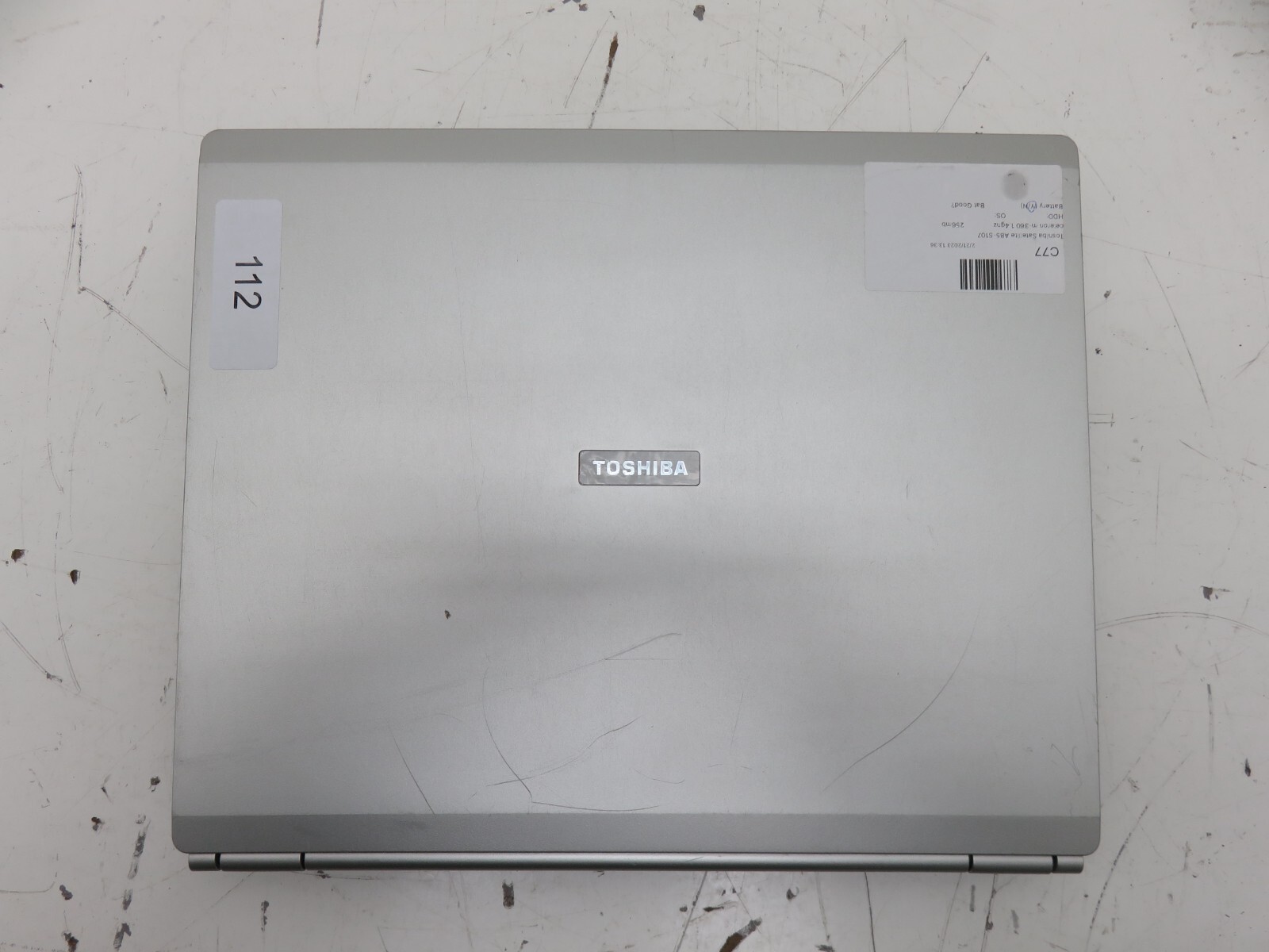 Toshiba Satellite A85-S107 Laptop Intel Celeron M 256MB Ram No HDD, Bad Battery