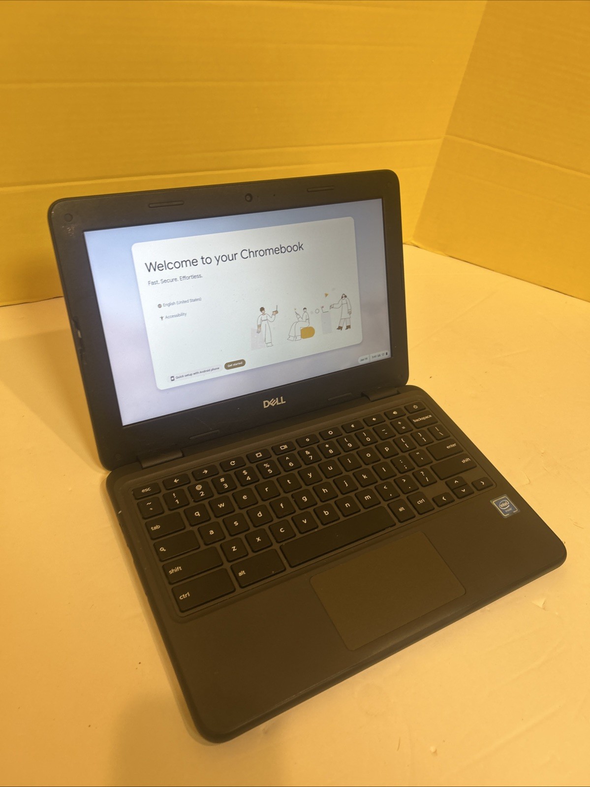 Dell Chromebook 3100 Touchscreen Fully Functional detail Bezel No Charger