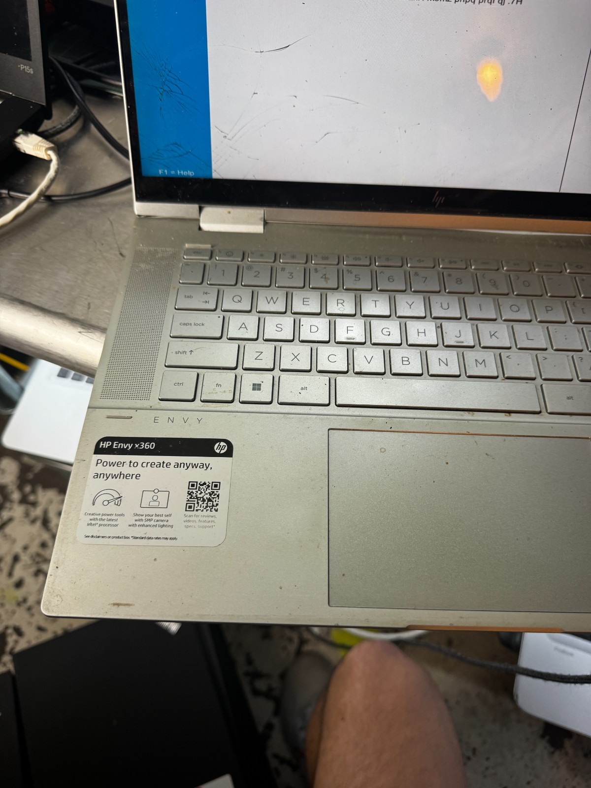 HP Envy x360 2-in-1 Core i5-1235U, 8GB RAM Laptop for Parts/Repair #5813
