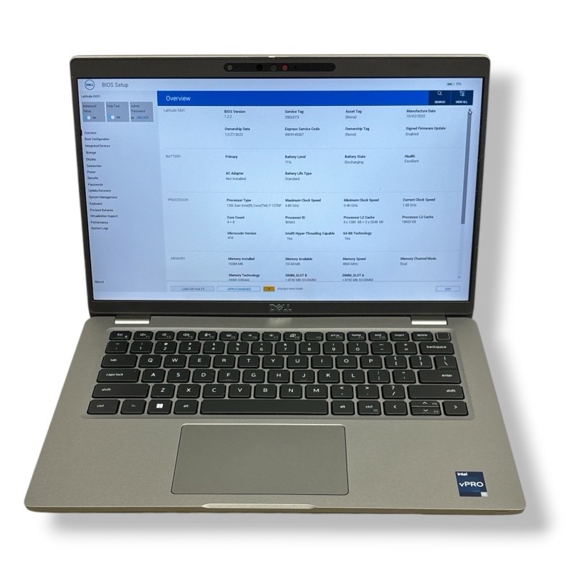 DELL LATITUDE 5431 FHD i7-1270P 16GB No HDD/OS MX550 Laptop ~ (Bios Locked)