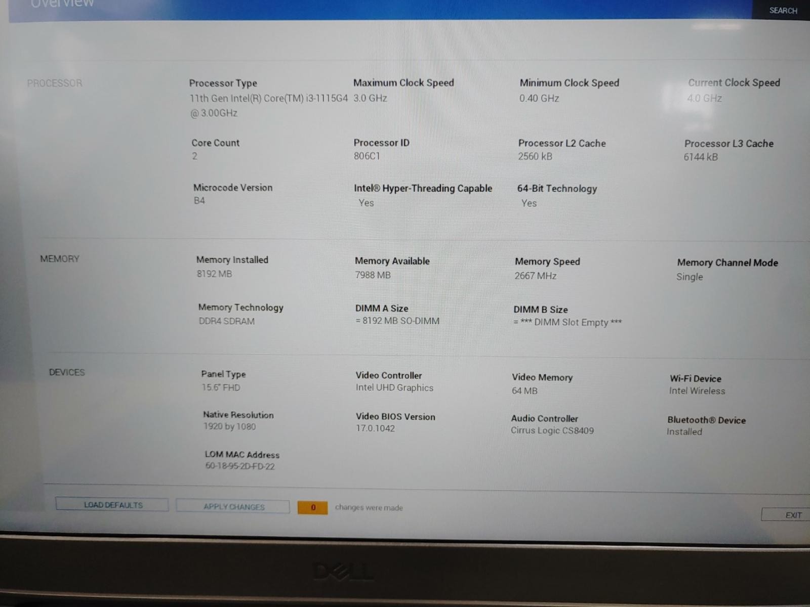 Dell Inspiron 3501 15.6″ Intel i3-1115G4✔8GB✔1TB HDD✔ *NO OS/AC* **BAD DC JACK**