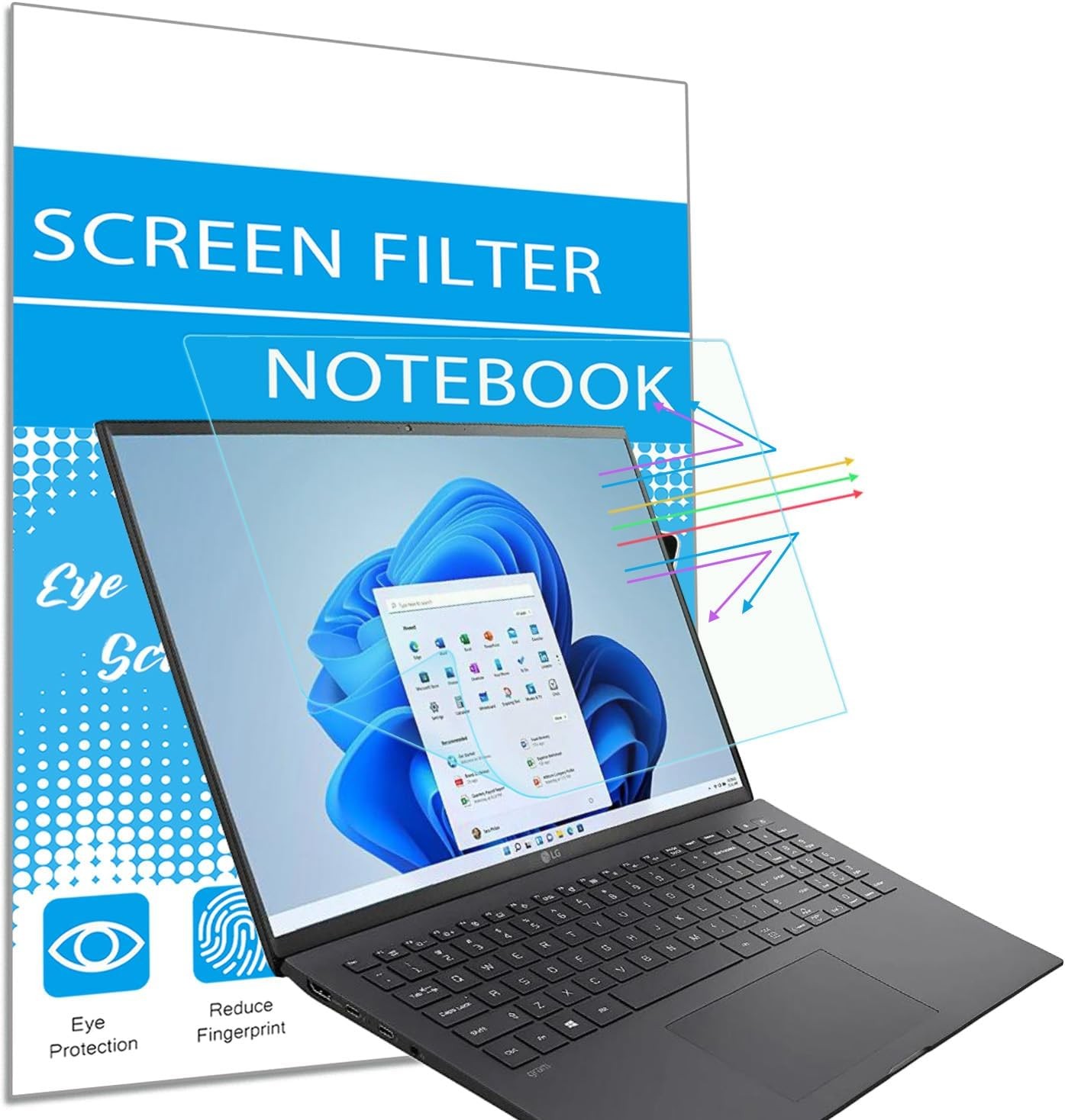 Anti Blue Light Screen Protector for Lenovo 16 Inch Laptop | Yoga 7, Legion 16 C