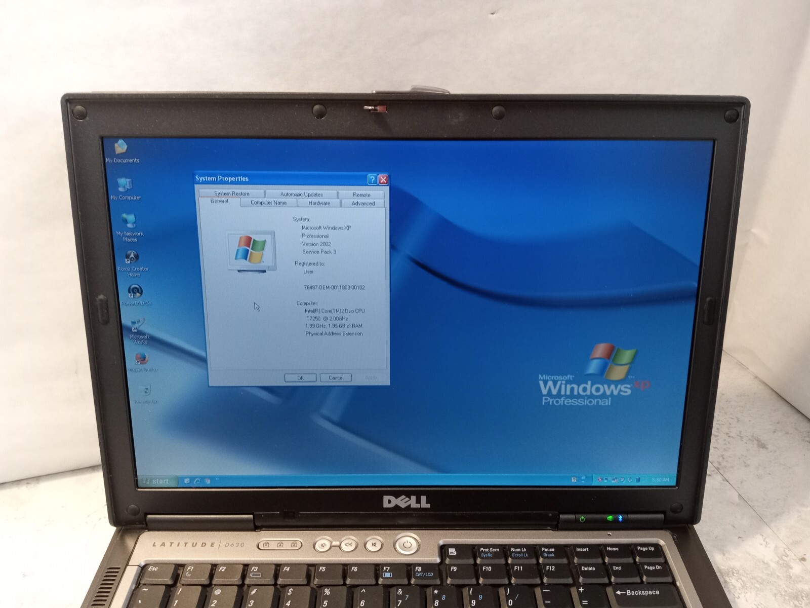 Dell D620 Laptop / 1.66ghz / 2gb / Windows XP / WIFI / DVD / very fast! RS232