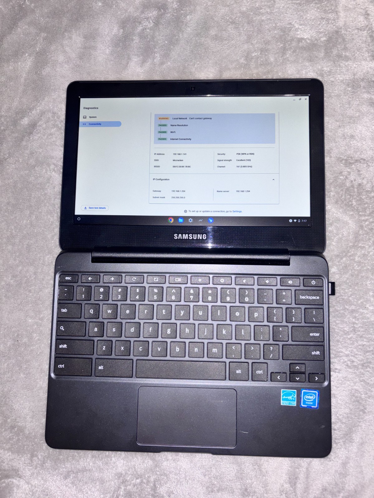 Samsung Chromebook 3 ‎XE500C13-K01US 11.6” (16GB SSD Intel Celeron N3050 1.6GHz