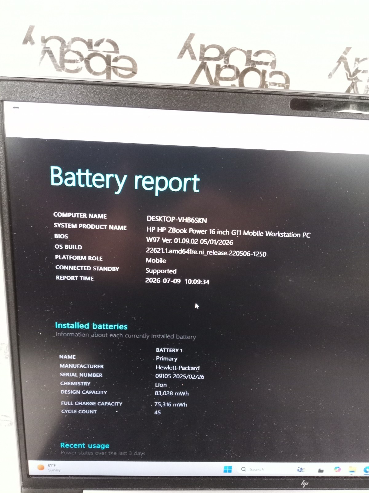 Hp ZBook Power 16 G11 | Ultra 9 185H@2.3GHZ |RTX 2000 | 32GB RAM 1TB SSD Win 11p