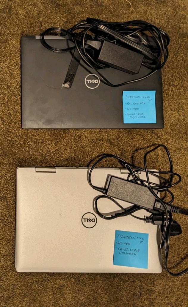 Dell Laptop Lot (4) Latitude 7480, E5550, F7470, Inspiron 5000 For Parts Repair