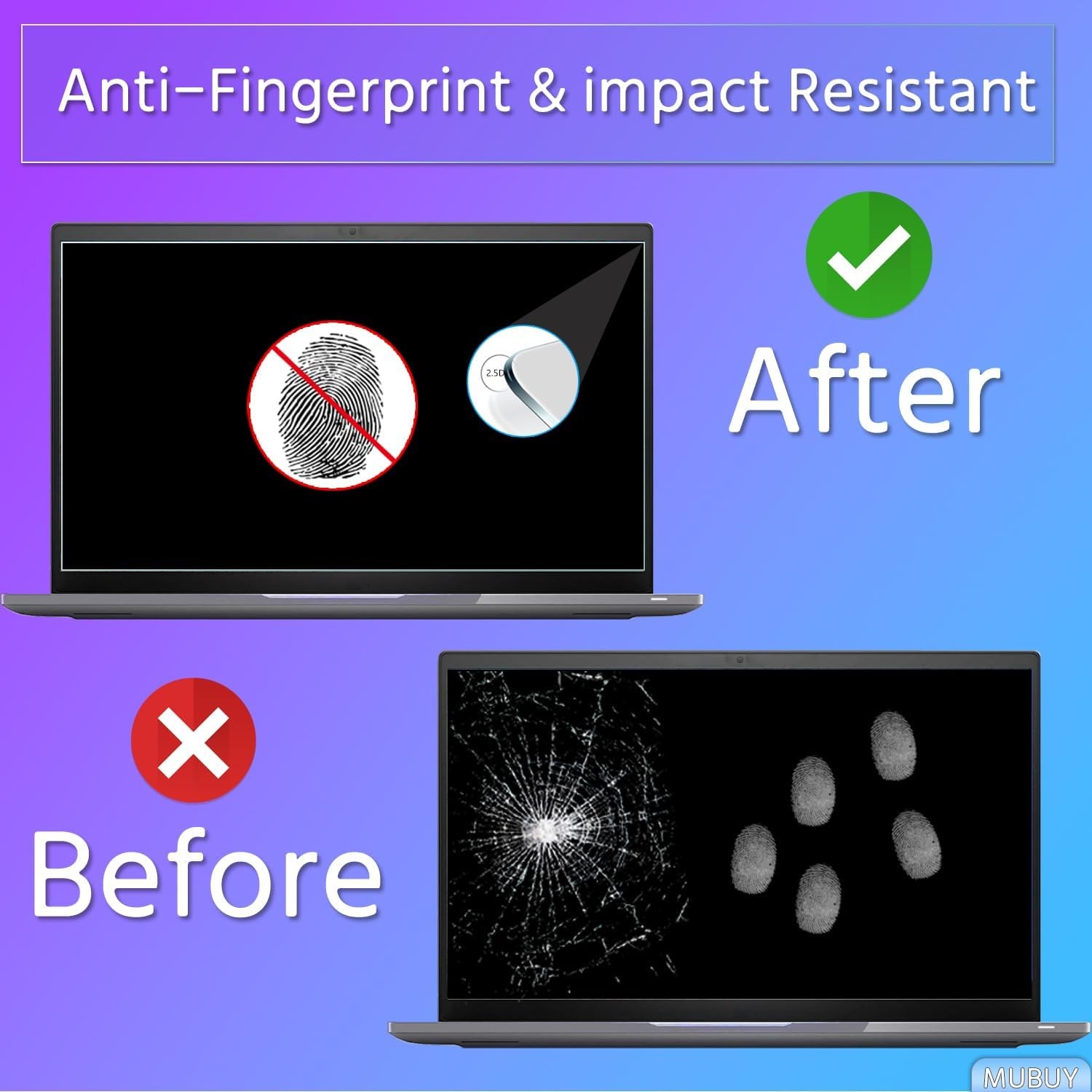 Tempered Glass Screen Protector for Lenovo Slim 3/5/7 16 & ideapad 5/5i Pro 16