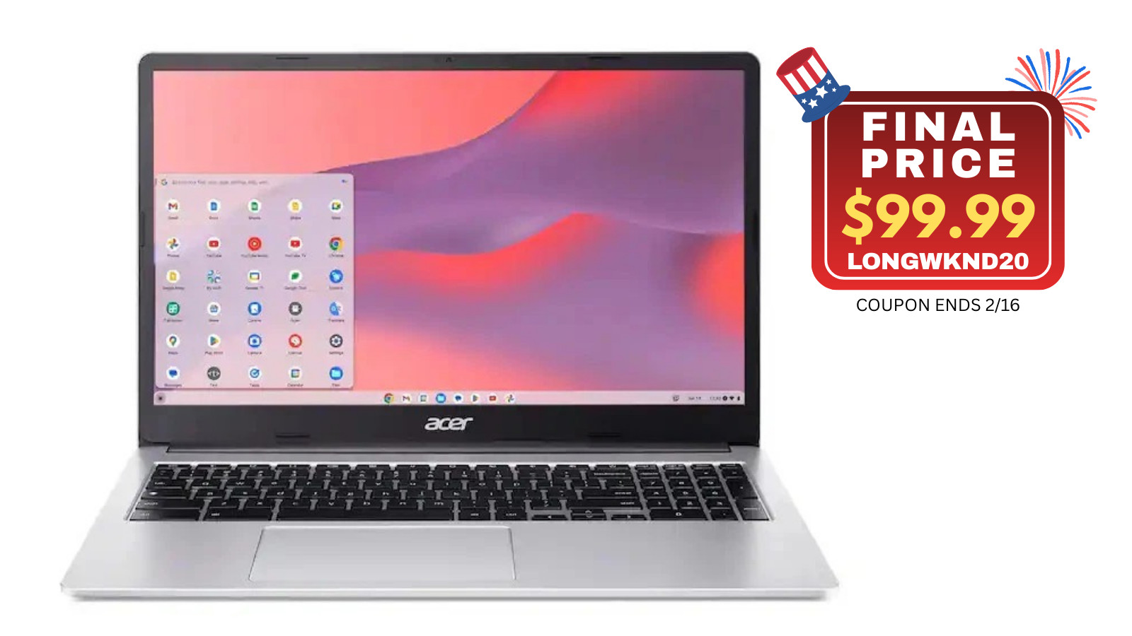 Acer Chromebook 315 15.6″ FHD Intel Celeron N4500 4GB RAM 64GB Refurbished