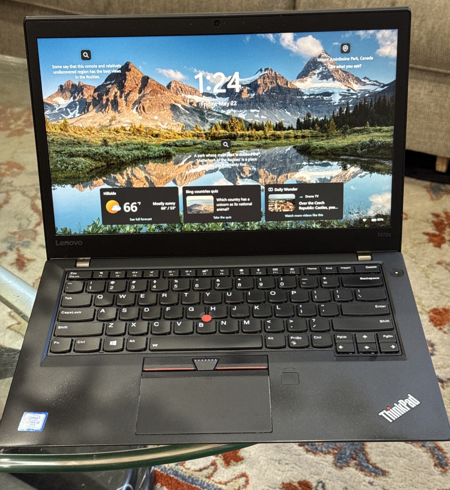 Lenovo ThinkPad T470s 14″ Intel i5-7300U 8GB Ram 256 SSD Laptop Win 10 w/Office