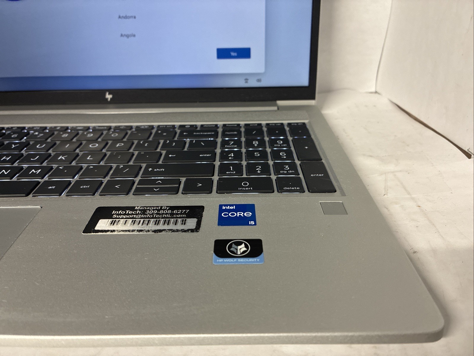 HP EliteBook 650 G9 15.6″ i5-12th Gen 16GB RAM 238GB SSD Win 11 charger-used