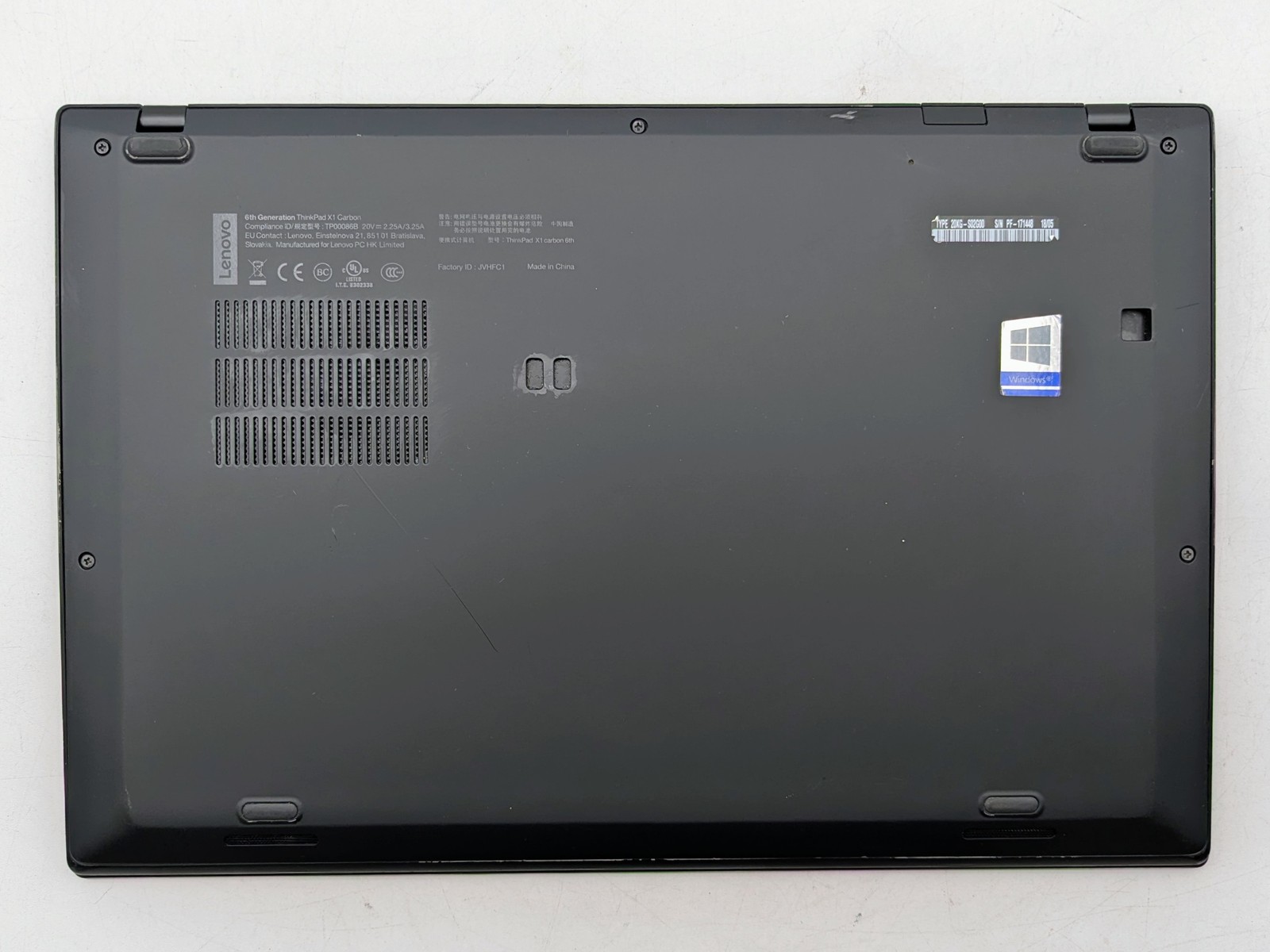Lenovo ThinkPad X1 Carbon 6th Gen 14″ FHD I5-8350U 16GB Palmrest *READ*