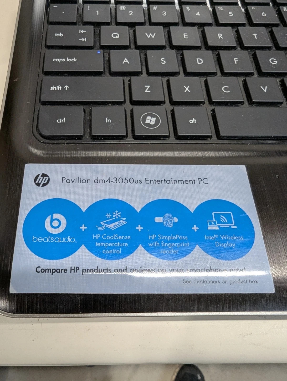 HP Pavilion dm4 14″ Laptop Intel Core i5-2nd gen 6GB RAM NO HDD NO OS Boots Bios